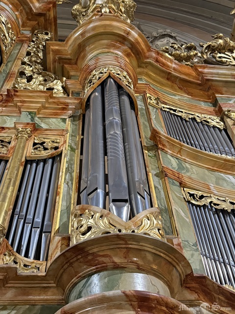 Detal prospektu – piszczałka trybowana