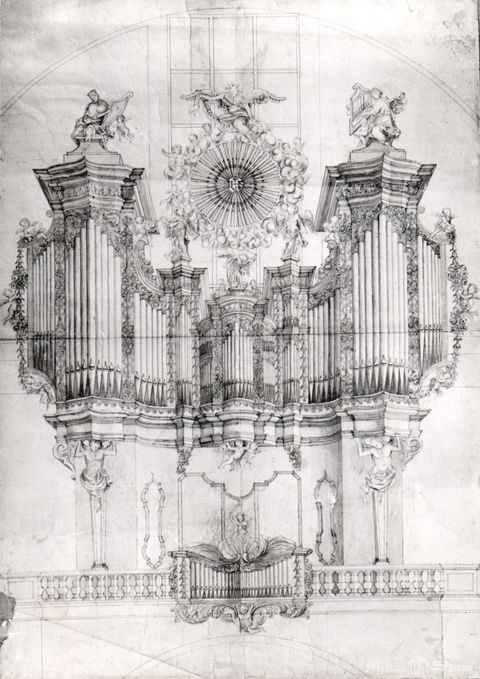 Prospekt wg projektu A. H. Caspariniego z roku 1715