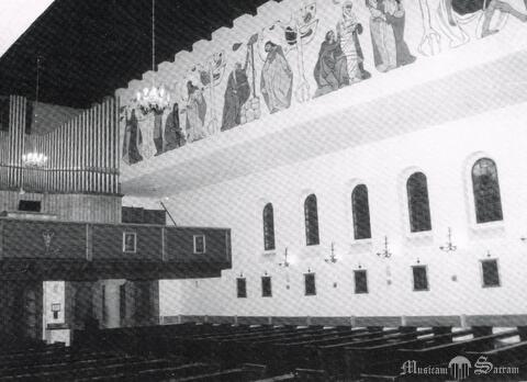 Fragment prospektu przed rozbudową kościoła