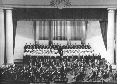 Prospekt organów firmy W. Biernackiego w gmachu Filharmonii