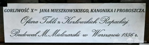 Tabliczka fundacyjna